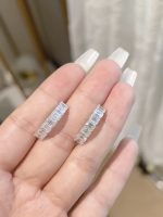 4.5CTW Emerald Cut Lab  Grown Diamond Earrings in 18K White Gold