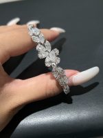 12CTW Pear Cut Lab Grown Diamond Bracelet in 18K White Gold