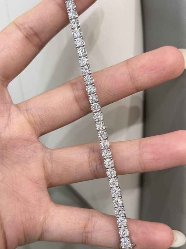 7CTW Round Brilliant Lab Grown Diamond Tennis Bracelet For Women