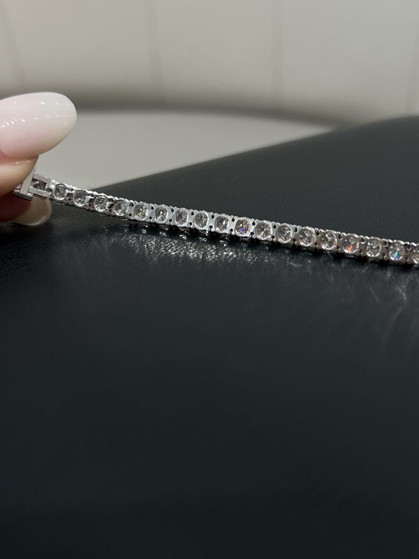 7CTW Round Brilliant Lab Grown Diamond Tennis Bracelet For Women