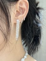 Marquise Cut and Round Brilliant Lab Grown Diamond Earrings