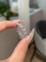 Women's Wedding Band in 18K White Gold With a Full Circle Of Lab Grown Diamonds