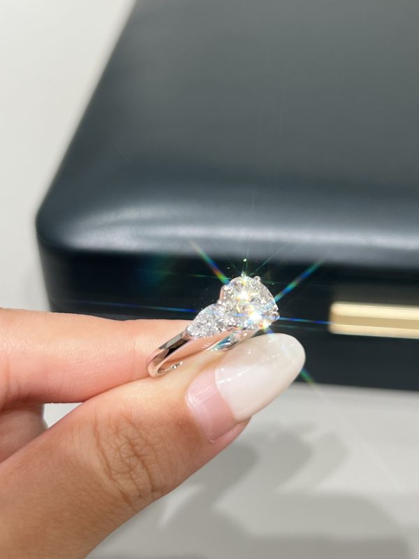 2CTW Round Brilliant Lab Grown Diamond Engagement Ring Three-Stone