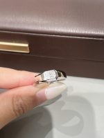 0.3CTW Radiant Cut Lab Grown Diamond Wedding Band Ring For Men