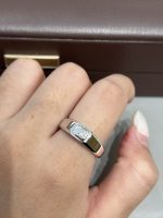 0.3CTW Radiant Cut Lab Grown Diamond Wedding Band Ring For Men