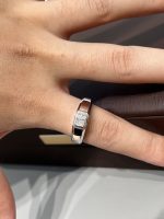 0.3CTW Radiant Cut Lab Grown Diamond Wedding Band Ring For Men