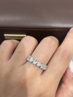Half Circle 1.8CT Heart Cut Lab Grown Diamond Wedding Band For Women