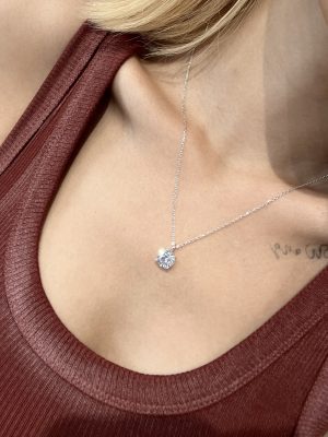 2CT Lab Grown Diamond  Solitaire Pendant