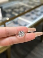 3CTW Lab Grown Diamond Engagement Ring in 18K White Gold