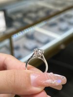 3CTW Lab Grown Diamond Engagement Ring in 18K White Gold