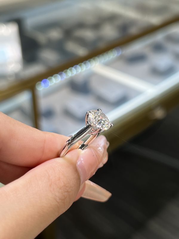 3CTW Lab Grown Diamond Engagement Ring in 18K White Gold