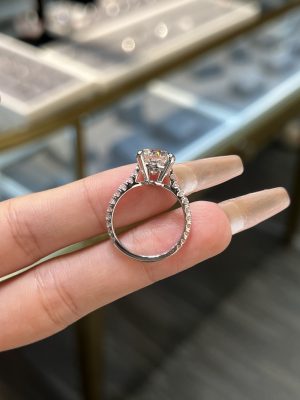 3CTW Round Brilliant Lab Grown Diamond Engagement Ring