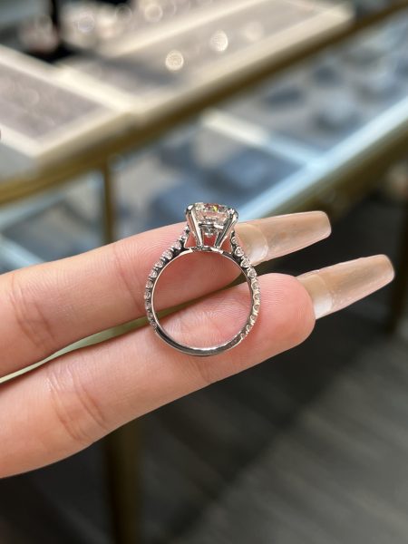 3CTW Round Brilliant Lab Grown Diamond Engagement Ring