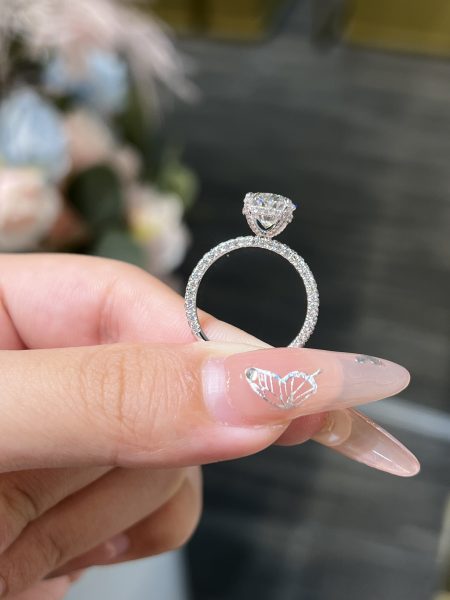 3CTW Oval Cut Lab Grown Diamond Engagement Ring