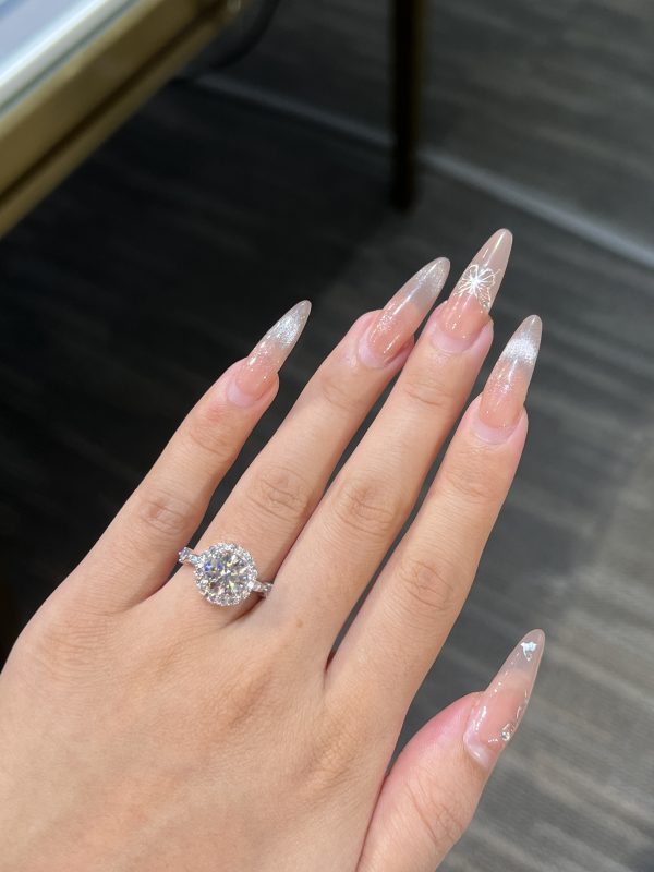 2CTW Round Brilliant Lab Grown Diamond Engagement Ring