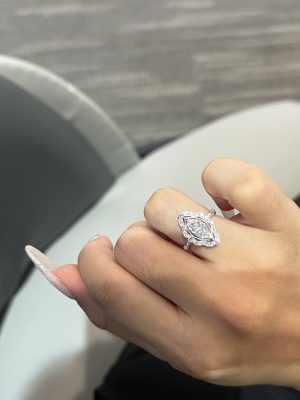 Marquise Cut Lab Grown Diamond Engagement Ring