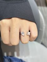 Toi et Moi Lab Grown Diamond Pear Shape and Princess Cut Engagement Ring