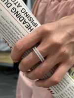 5.9CTW Emerald Cut Lab Grown Diamond Women's Wedding Band Ring