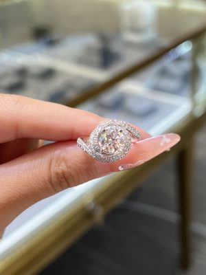 2CTW Round Brilliant Lab Grown Diamond Engagement Ring