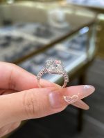 3CTW Radiant Cut Lab Grown Diamond Engagement Ring in 18K White Gold