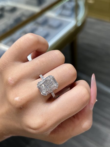 3CTW Radiant Cut Lab Grown Diamond Engagement Ring