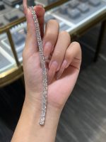 11CTW Round Brilliant Lab Grown Diamond Tennis Bracelet Four Prong in 18K White Gold