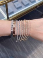 Lab Grown Diamond Tennis Bracelet Four Prong in 18K Yellow Gold