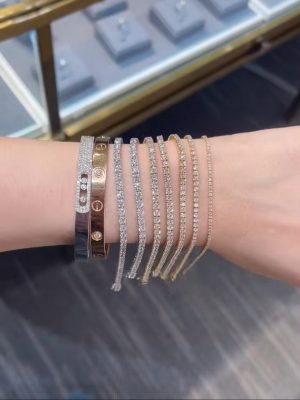 Lab Grown Diamond Tennis 18K Yellow Gold