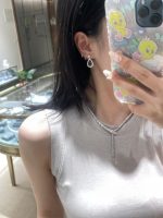 2.4CTW Lab Grown Diamond Chandelier Earrings in 18K White Gold