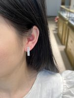 4.5CTW Emerald Cut Lab  Grown Diamond Earrings in 18K White Gold