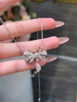 0.7CTW Pear Shape Lab Grown Diamond  Drop Pendant in 18K  White Gold