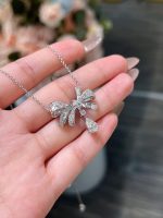 0.7CTW Pear Shape Lab Grown Diamond  Drop Pendant in 18K  White Gold