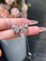 0.7CTW Pear Shape Lab Grown Diamond  Drop Pendant in 18K  White Gold