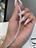 12CTW Heart Cut Lab Grown Diamond Bracelet in 18K White Gold