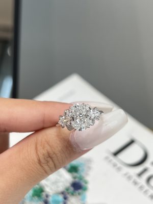 2CTW Oval Cut Lab Grown Diamond Engagement Ring