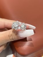 1CTW Round Brilliant Three Stone Lab Grown Diamond Engagement Ring