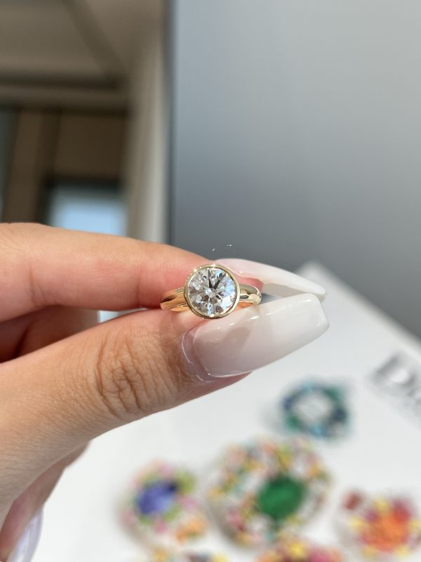 2CTW Round Brilliant Lab Grown Diamond Engagement Ring