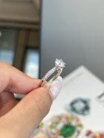 1CTW  Round Brilliant Lab Grown Diamond Engagement Ring Six Prong