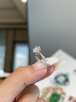 1CTW  Round Brilliant Lab Grown Diamond Engagement Ring Six Prong