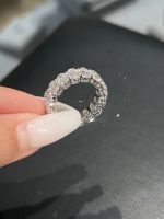 Round Brilliant Cut Women's Lab Grown Diamond Band in 18K White Gold