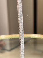 26CTW Emerald Cut Lab Grown Diamond Tennis Bracelet In 18K White Gold