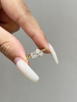 Toi et Moi Princess Cut and Pear Shape Lab Grown Diamond Engagement Ring