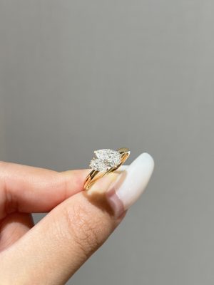 Toi et Moi Two-Stone Pear Shape Lab Grown Diamond Engagement Ring