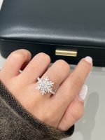 1 Carat D VVS2 Snowflake 18K White Gold Lab Grown Diamond Engagement Ring