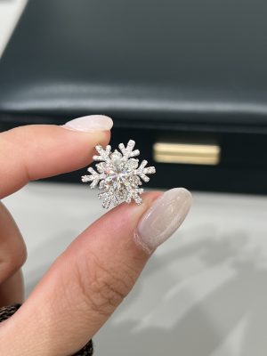 1 Carat D VVS2 Snowflake 18K White Gold Lab Grown Diamond Engagement Ring