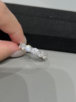 8 Carats Full Circle Lab Grown Diamond Wedding Band Ring in 18K White Gold