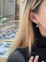 1.4CTW Pear Shape Lab Grown Diamond Earrings in 18K Yellow Gold