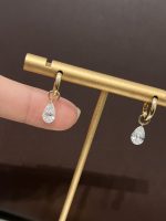 1.4CTW Pear Shape Lab Grown Diamond Earrings in 18K Yellow Gold