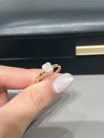 0.6 Carat Radiant Cut Lab Grown Diamond Engagement Ring in 18K Yellow Gold