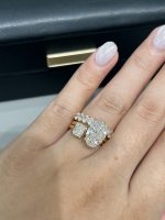 0.6 Carat Radiant Cut Lab Grown Diamond Engagement Ring in 18K Yellow Gold
